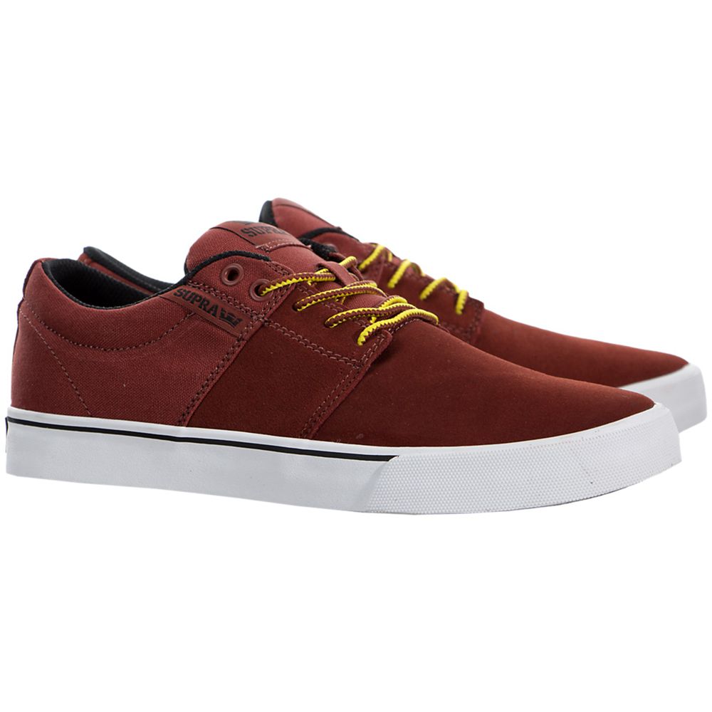 Baskets Basses Supra Stacks Vulc II Rouge Burnt Henna/White Homme | ZCC-68756762